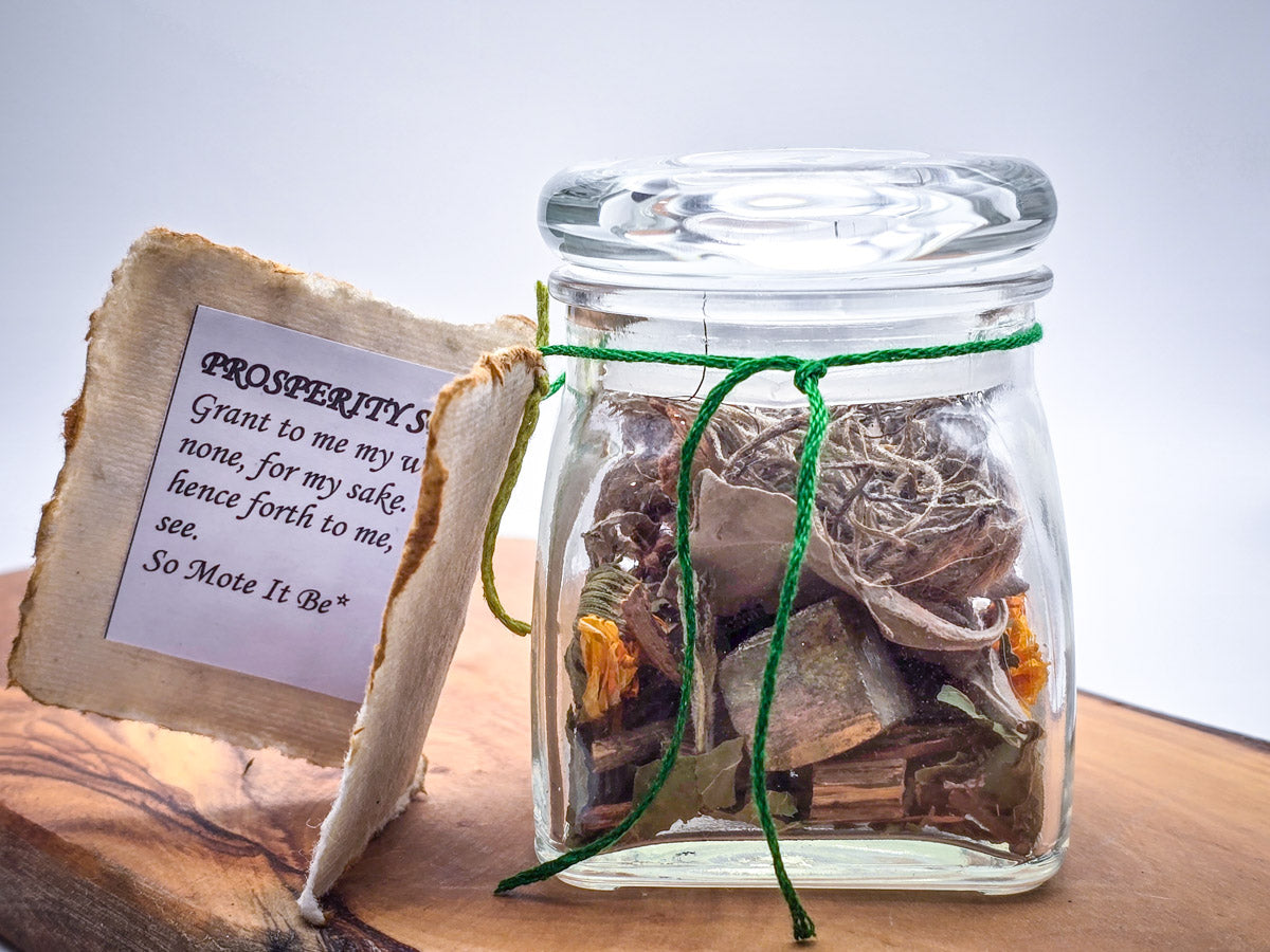 Prosperity Spell Jar - Pathway to Abundance and Blessings