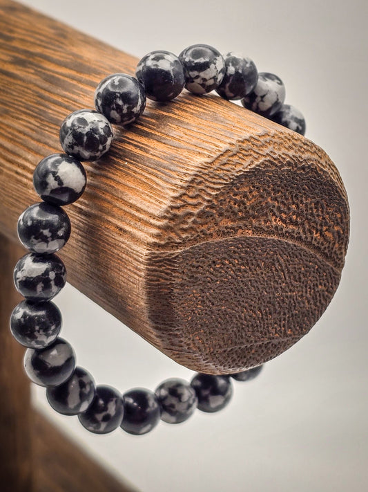 Snowflake Obsidian Bracelet - Emotional Balance & Protection