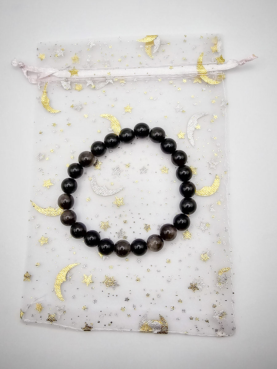 Silvery Obsidian Bracelet - Truth & Protection