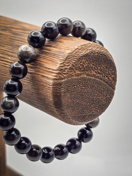 Silvery Obsidian Bracelet - Truth & Protection