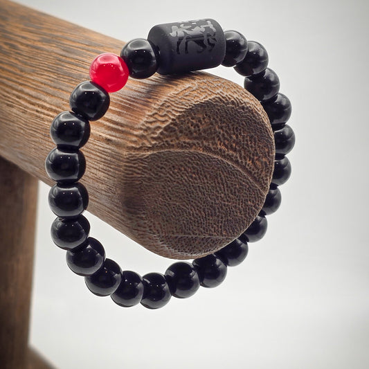 Sagittarius Zodiac Bracelet with 8mm Beads on Wood Stand - Captivating Astrological Jewelry