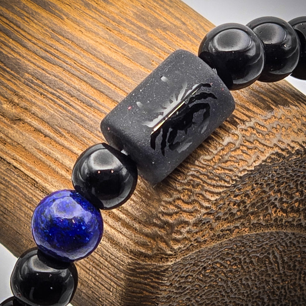 Detailed Cancer Sign Image on Bracelet Bead - Celebration of Astrological Identity