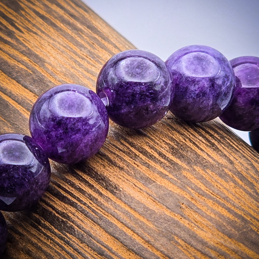 Detailed View of Amethyst Beads - Rich Purple Hues for Emotional Healing