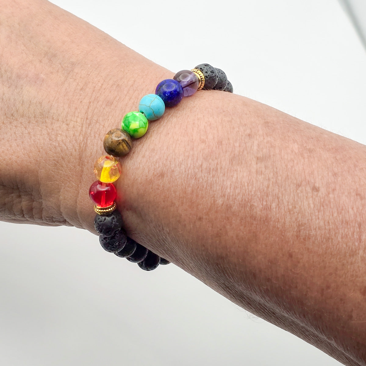 Chakra bracelet worn on the wrist - embrace your chakras